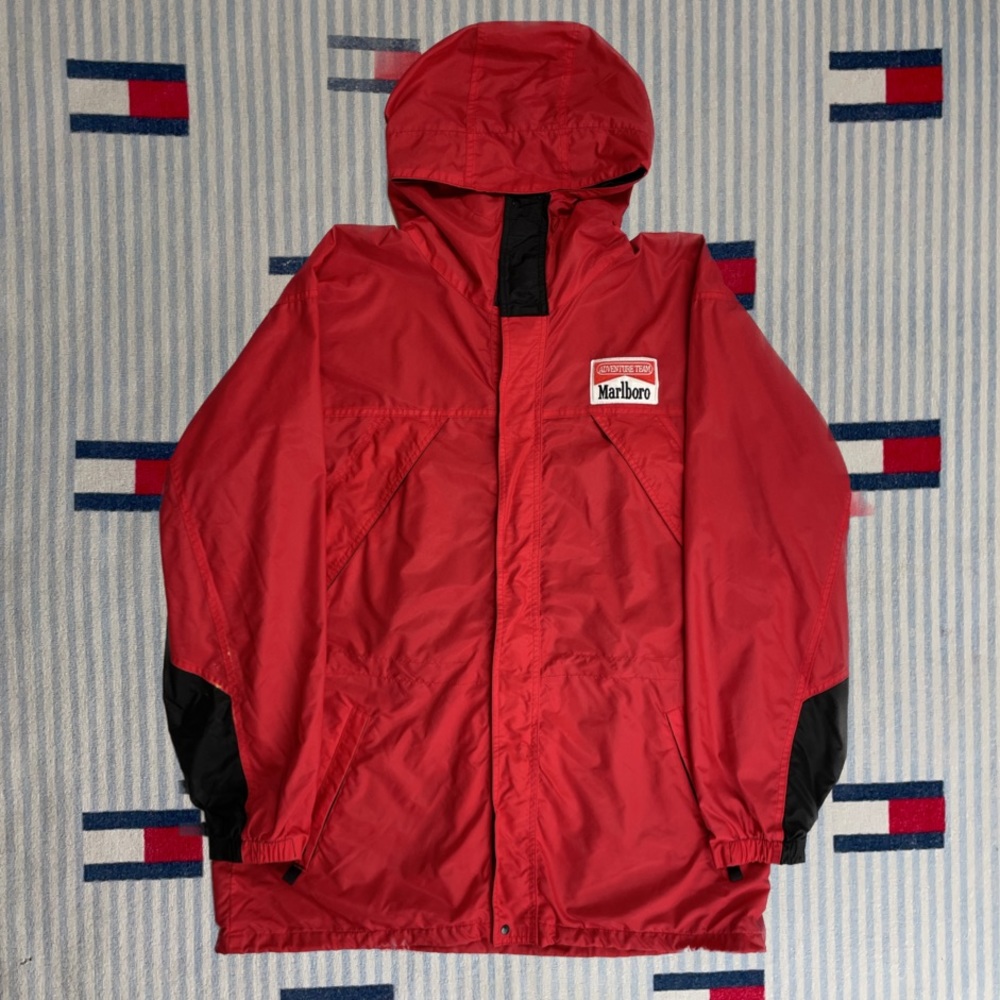 Marlboro Red and Black Windbreaker Jacket